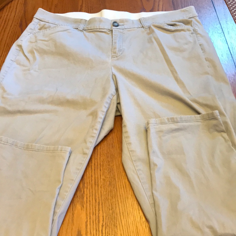 Lane Bryant gray twill pants